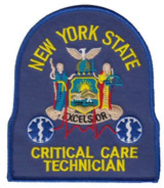 NEW YORK STATE CRITICAL CARE TECHNICIAN SHOULDER PATCH - SEW ON.